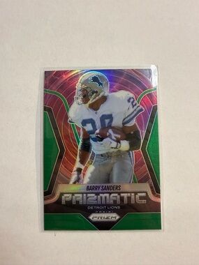 Panini Prizmatic Barry Sanders Card - Purple and Silver